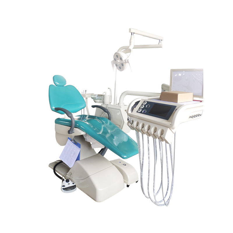 Fauteuil dentaire en cuir souple avec machine tout-en-un