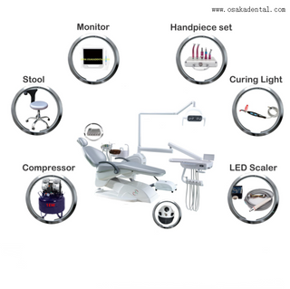 Nouveau fauteuil dentaire avec lumière LED avec compresseur d'air OSA-1-2022