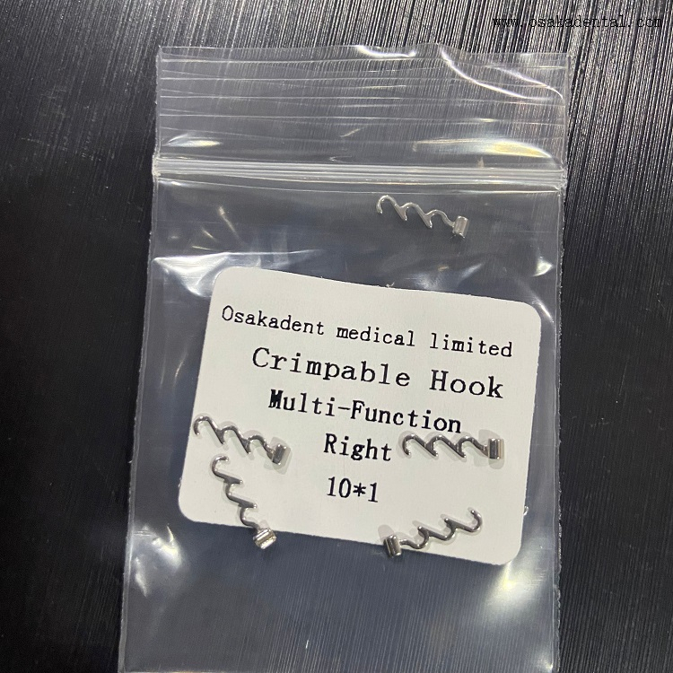 Crochet à sertir orthodontique dentaire multifonction droit