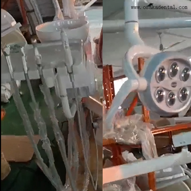 Fauteuil dentaire ergonomique – Cuir souple et éclairage LED réglable pour un confort optimal.