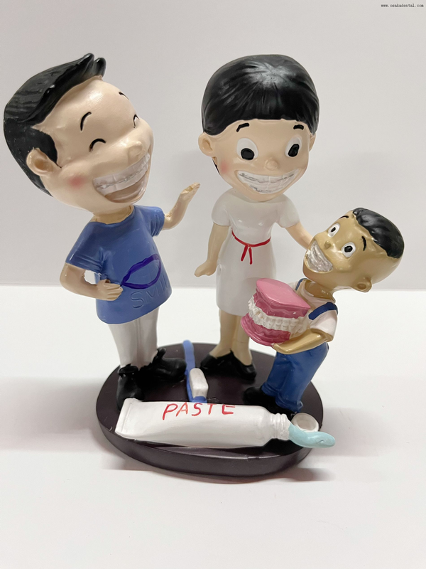 Figurine de dentiste et de petite fille, décoration de bureau dentaire, ornement de clinique dentaire professionnelle, nouvelle collection