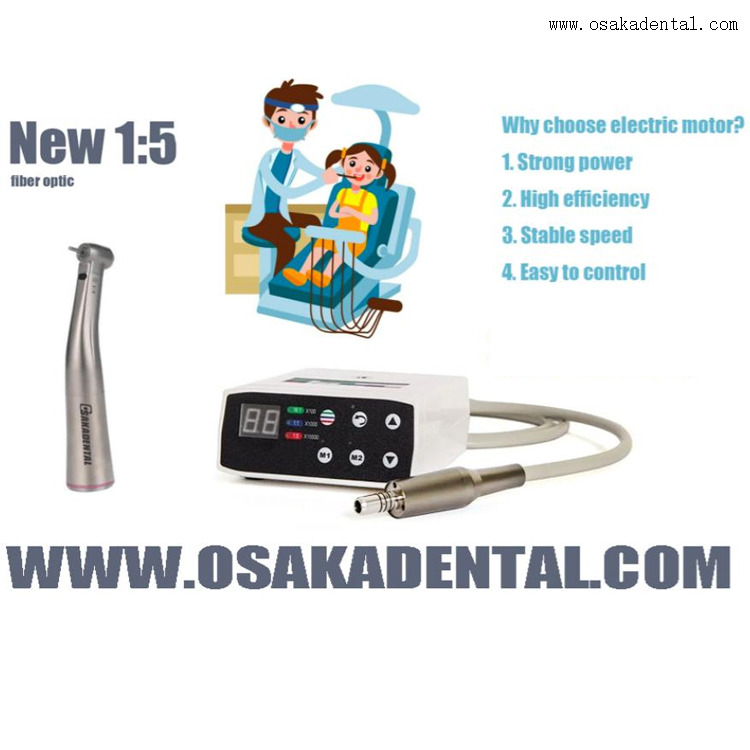 Moteur électrique dentaire sans fraise avec nouvelle fibre optique contre-angle 1:5