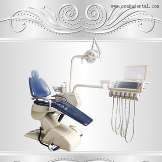 Chaise dentaire couleur bleue avec système tactile