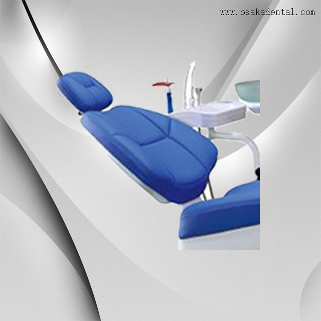 Le vinyle couvre le fauteuil dentaire en cuir avec le matériel dentaire d'alginate de tabouret de dentiste