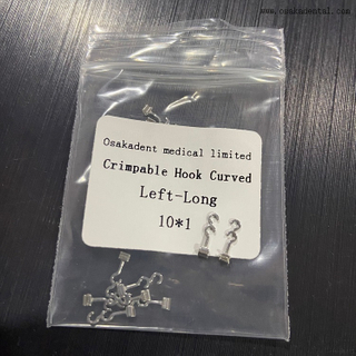 Dentaire orthodontique à sertir courbé gauche-long