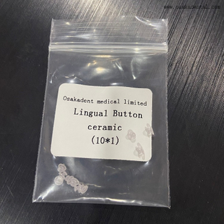 Bouton lingual orthodontique dentaire en céramique