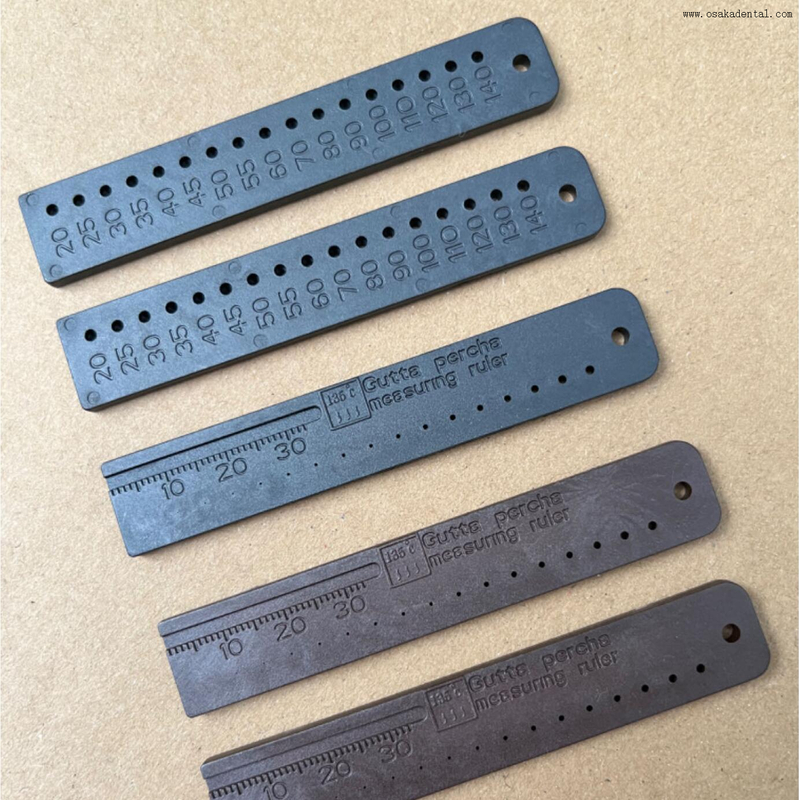 Règle de mesure de la gutta percha