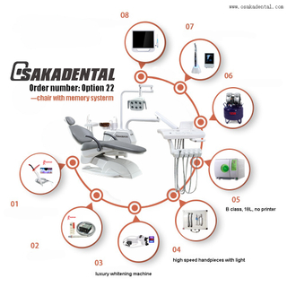 Fauteuil dentaire Memory Systerm avec tout l'équipement dentaire, option 22