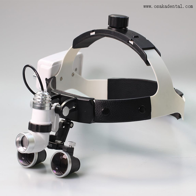 Loupe dentaire 2,5x avec lampe LED