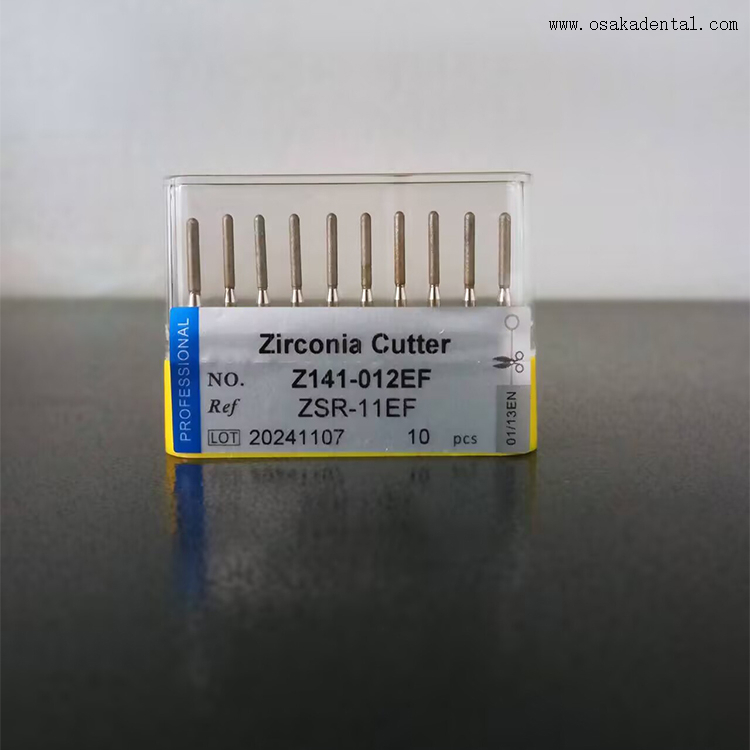 Fraises diamantées dentaires pour la préparation de zircone frittée