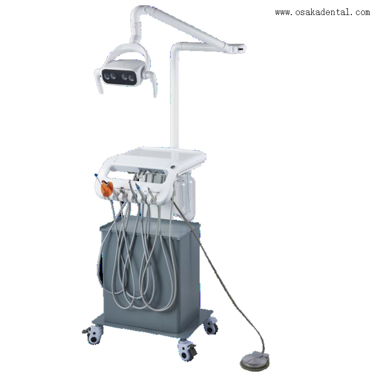 Unité dentaire portable avec compresseur et lampe LED à 4 ampoules