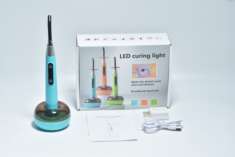 Lampe à polymériser dentaire arc-en-ciel colorée avec fonction de détection des caries