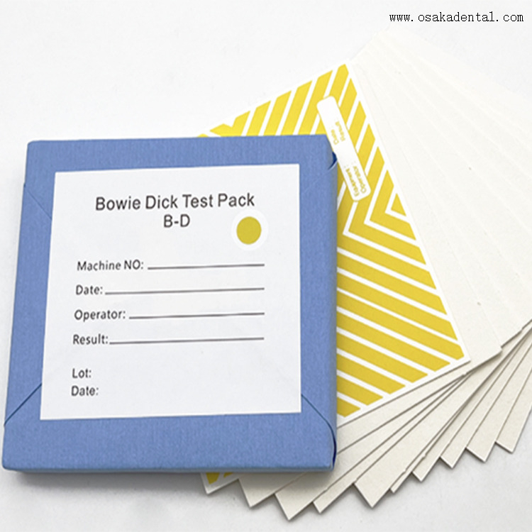 Pack de tests Bowie-Dick pour autoclave dentaire