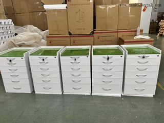 Chariot à outils dentaire mobile 5 tiroirs avec serrure OSA-T5