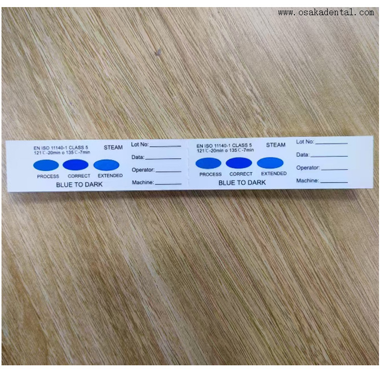 Carte indicateur de stérilisation Class5 200 pièces/boîte