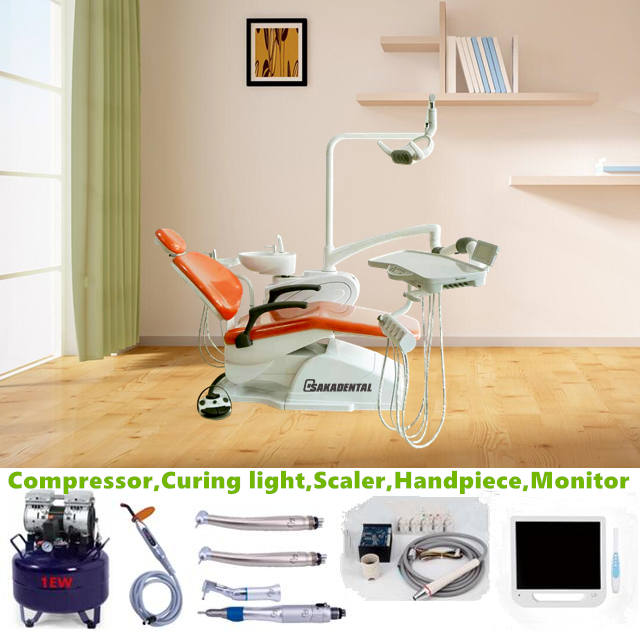 Bonne chaise dentaire avec lampe de qualit&eacute; et de r&eacute;flecteur stables