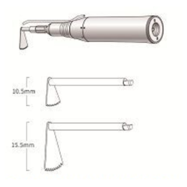 Pièce à angle chirurgical dentaire de gauche et droite oscillante