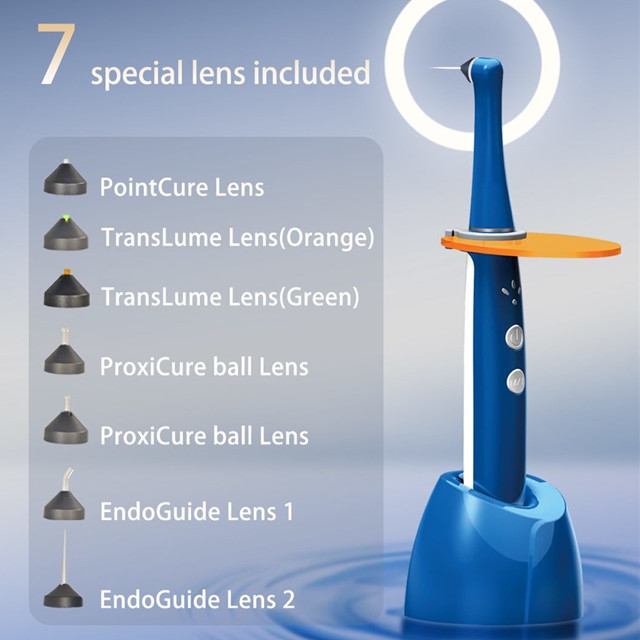 Nouvelle lampe à polymériser dentaire One Second avec embouts en plastique