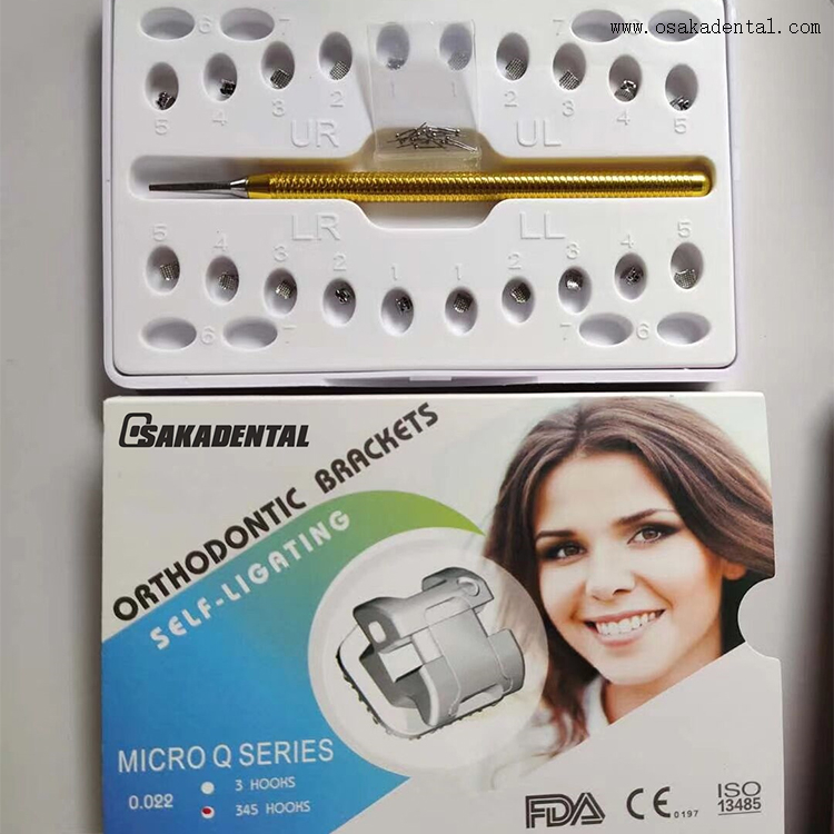 Support métallique auto-ligaturant dentaire pour orthodontie dentaire