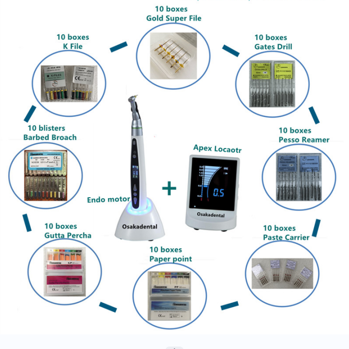 Moteur Endo dentaire avec emplacement Apex et fichier Endo
