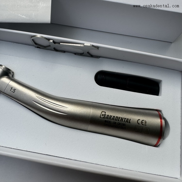 Contre-angle dentaire à fibre optique à canal interne 1:5