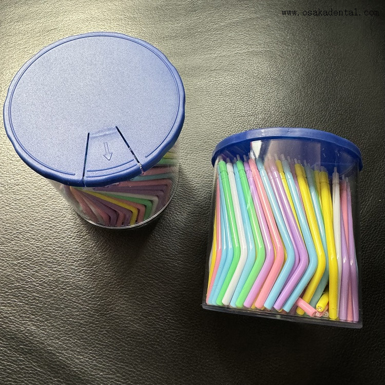 Embouts de seringues dentaires jetables colorés, paquet de bouteilles de 250 pièces
