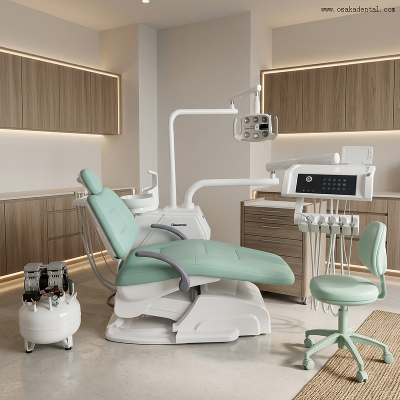Fauteuil dentaire haut de gamme avec plateau à instruments à écran tactile