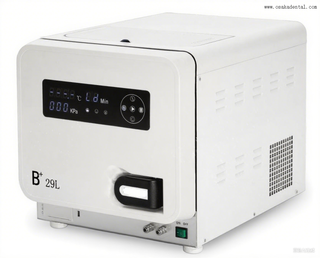 Réservoir d'eau à ouverture de classe B européenne, autoclave dentaire à affichage numérique de 29l pour unité dentaire avec pompe à vide Thomas