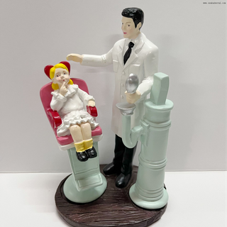Nouveau Décoration de bureau dentaire dentiste et petite fille Figurine ornement