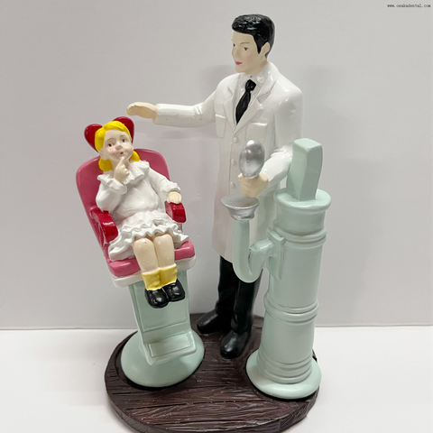Nouveau Décoration de bureau dentaire dentiste et petite fille Figurine ornement