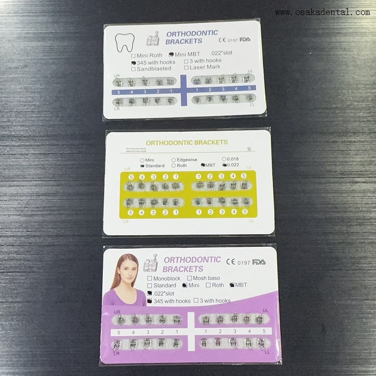 Support métallique collable monobloc orthodontique dentaire