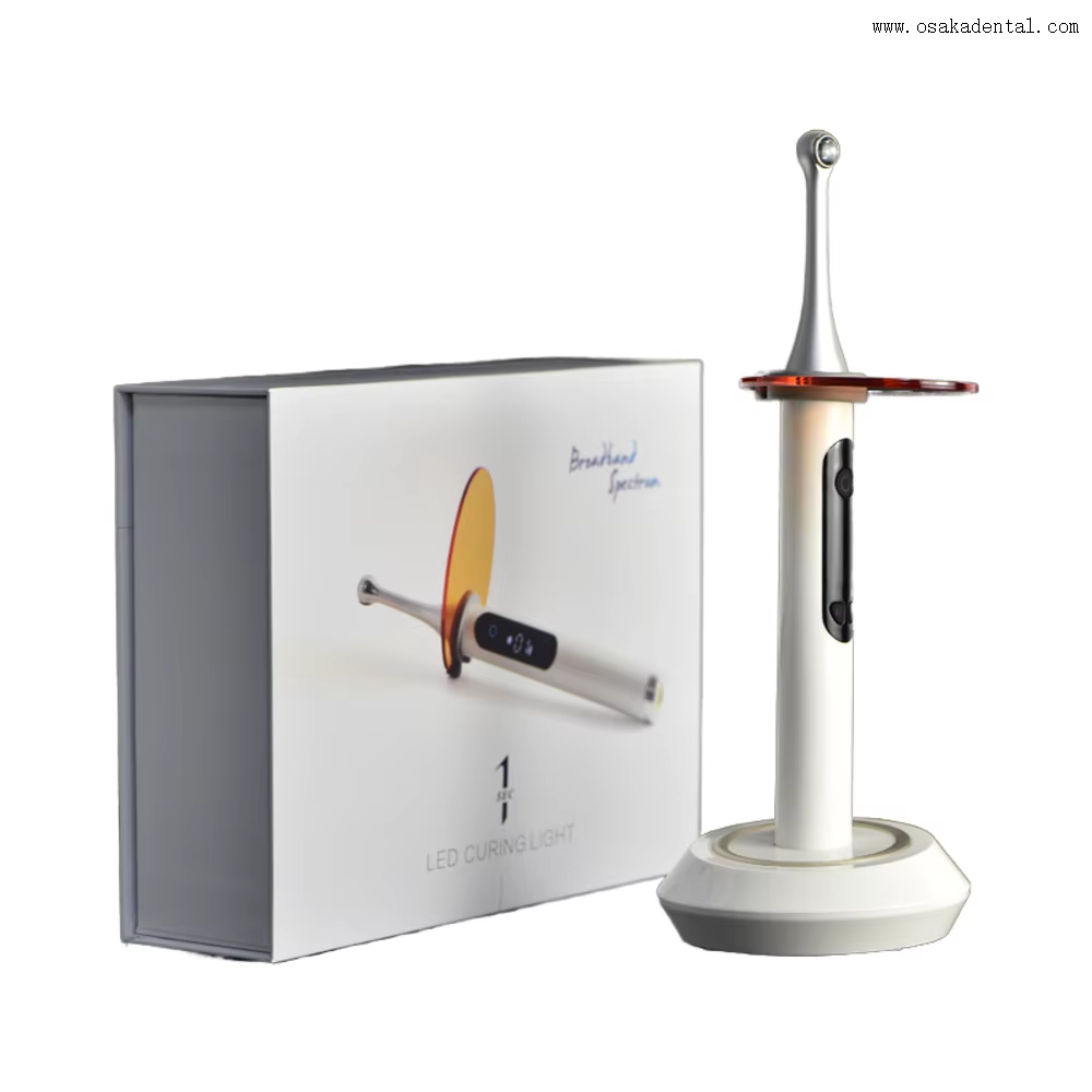 Lampe à polymériser dentaire colorée d'une seconde avec corps en métal