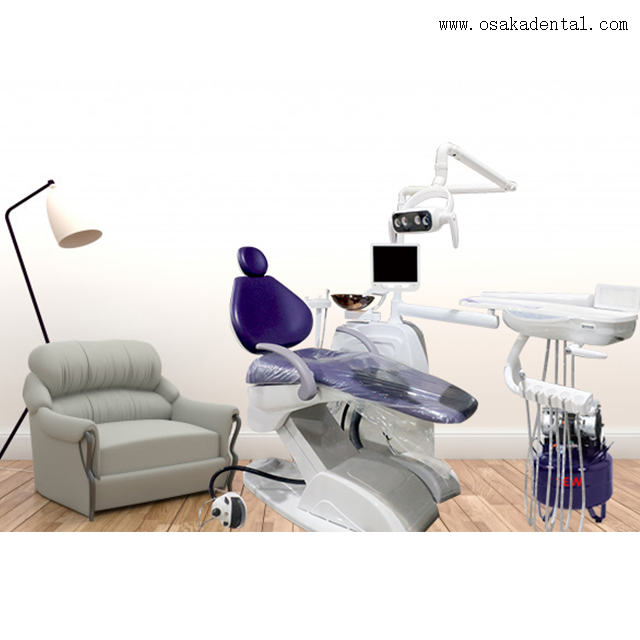 Unité de fauteuil dentaire de haute qualité avec fonction de base de couleur bleu foncé