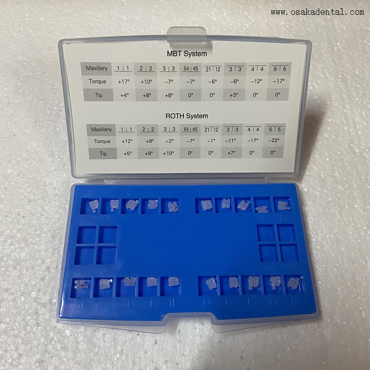 Support en céramique de Base de maille d'orthodontie dentaire ROTH/MBT OSA-F690-Ice