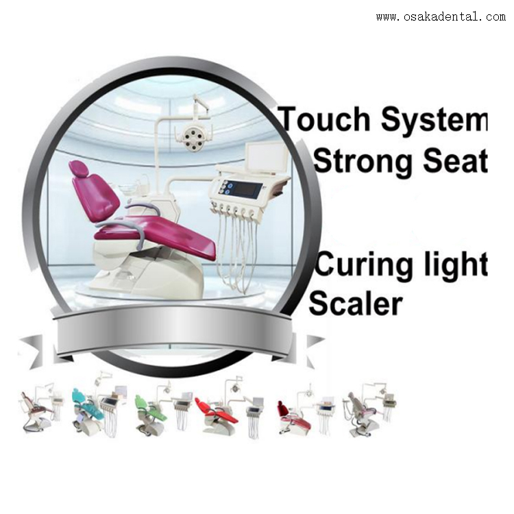 Fauteuil dentaire en cuir souple avec machine tout-en-un