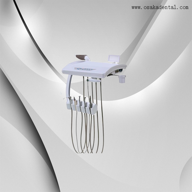 Le vinyle couvre le fauteuil dentaire en cuir avec le matériel dentaire d'alginate de tabouret de dentiste