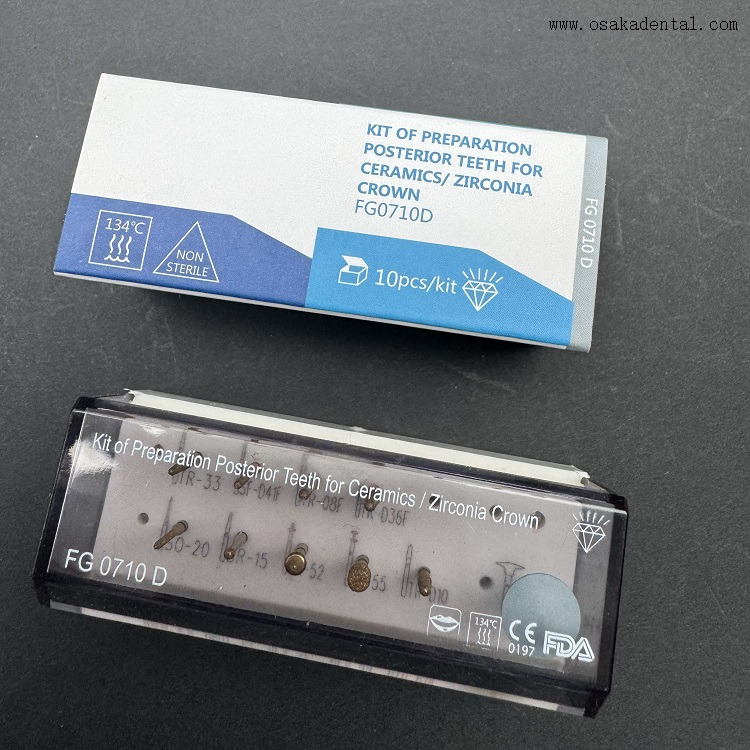 Kit de dents postéro dentaires FG0710D 10 pièces/kit 