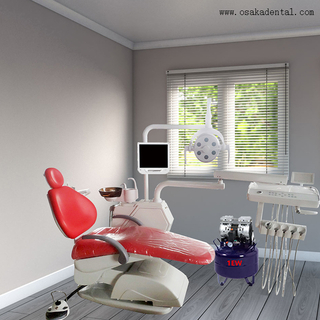 Chaise dentaire avec caméra orale et moniteur 17 pouces Chaise de couleur rouge