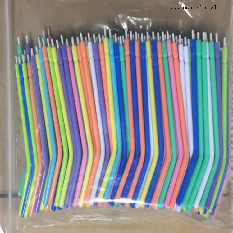 Embouts de seringue d'eau d'air colorés en plastique jetable dentaire