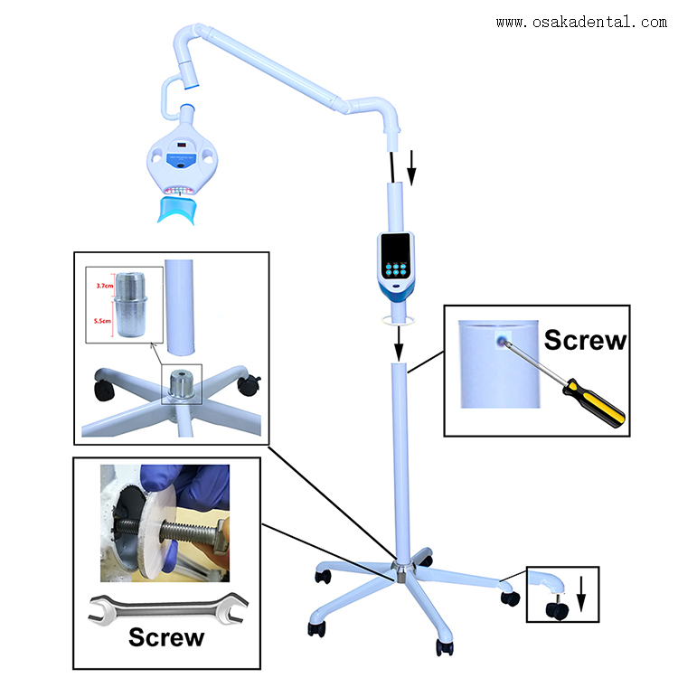 Machine de blanchiment dentaire d'équipement dentaire avec une lumière LED forte