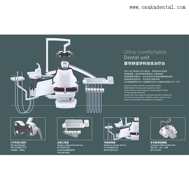 Fauteuil dentaire de haute qualité avec cadre solide