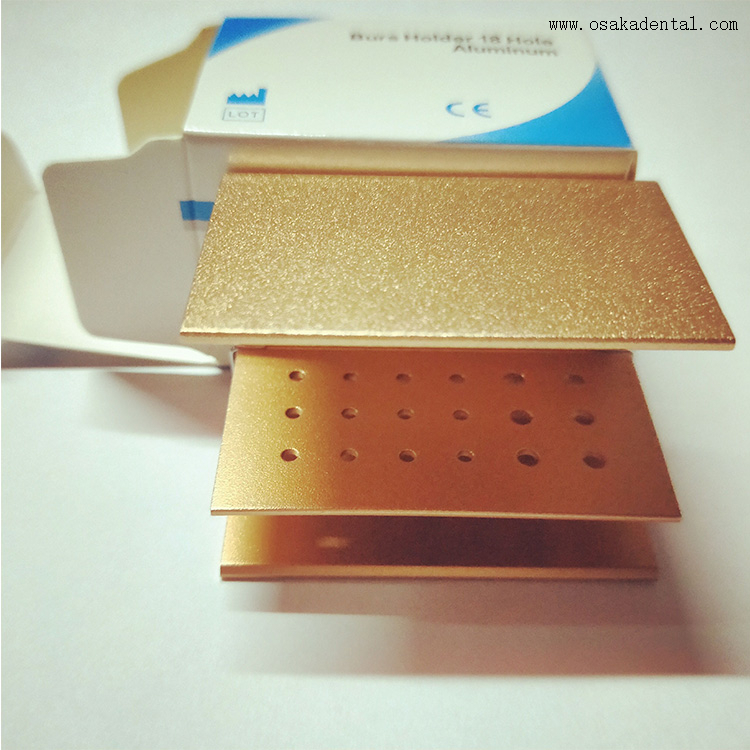 Porte-fraises dentaires à 18 trous, adapté aux fraises 12 FG et 6 RA