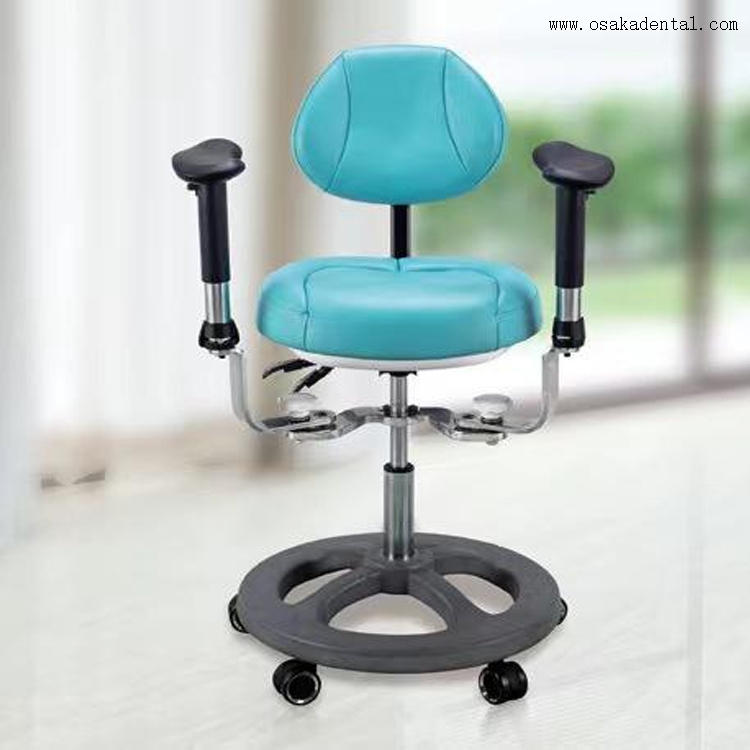 Tabouret de fauteuil dentaire luxueux avec roue en PU
