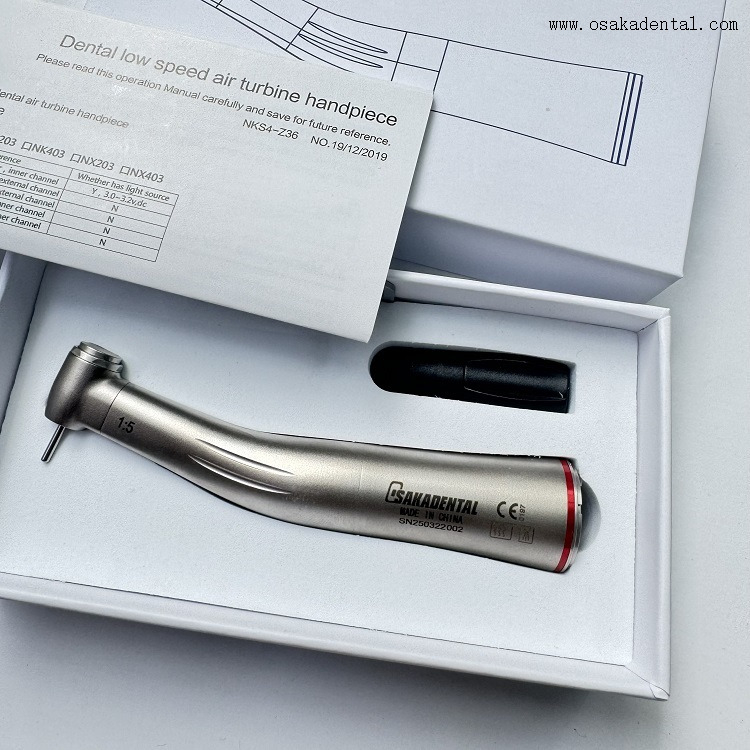 Contre-angle dentaire à fibre optique à canal interne 1:5