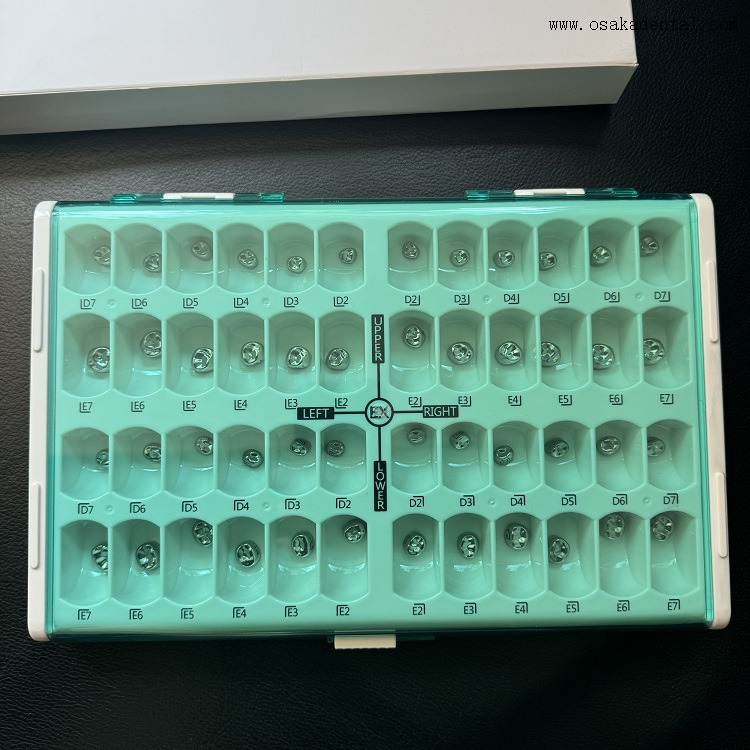 Couronne dentaire pour enfants en acier inoxydable, 48 pièces/boîte