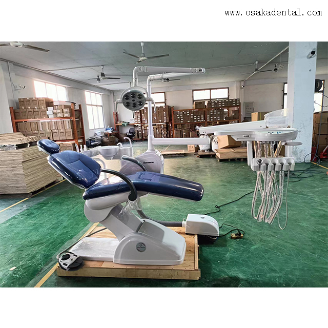 Fauteuil dentaire ergonomique – Cuir souple et éclairage LED réglable pour un confort optimal.