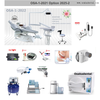 Chaise d'unité dentaire électrique, chaise d'hôpital et clinique, pièce à main, avec option complète, pour utilisation en clinique dentaire OSA-1-2021