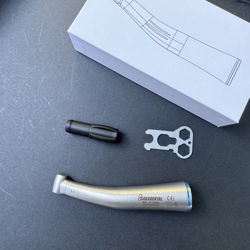 Contre-angle dentaire à fibre optique 1:1 pour fraises RA ou fraises FG