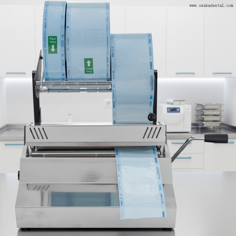Machine de cachetage de poche de joint dentaire de scelleur de rouleau de poche de stérilisation d'autoclave dentaire pour la clinique dentaire