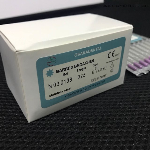Fichiers endodontiques dentaires, broches barbelées pour le nettoyage du canal radiculaire